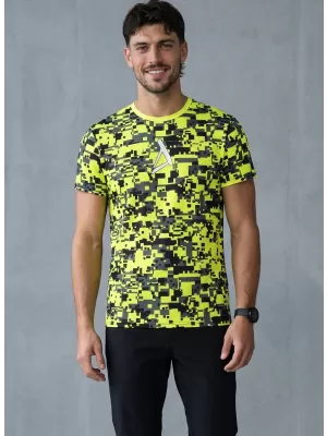Pánské funkční triko premium plus ALTISPORT VOJ/ALM011TR02 NEON/ŽLUTÁ