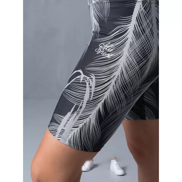  Dámské legíny nad kolena premium ALTISPORT VOJ/ALW001LEG02 ČERNÁ/ŠEDÁ 