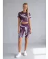 Dámské legíny nad kolena premium ALTISPORT VOJ/ALW001LEG02 FIALOVÁ/BÍLÁ
