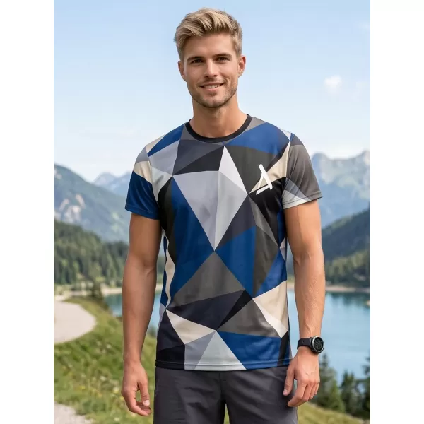  Pánské funkční triko premium plus ALTISPORT VOJ/ALM007TR02 NÁMOŘNÍ MODRÁ/HNĚDÁ 