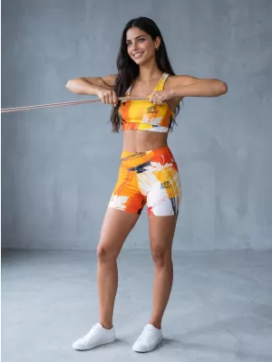 Dámské krátké legíny premium ALTISPORT VOJ/ALW019LEG03 ORANŽOVÁ