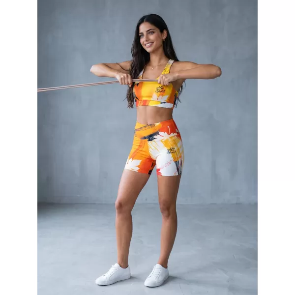  Dámské krátké legíny premium ALTISPORT VOJ/ALW019LEG03 ORANŽOVÁ 