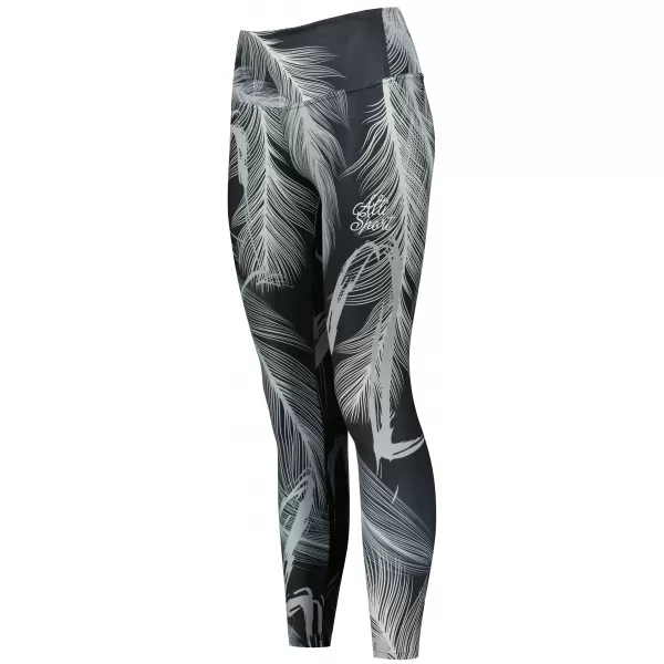  Dámské dlouhé legíny premium ALTISPORT VOJ/ALW001LEG01 ČERNÁ/ŠEDÁ 