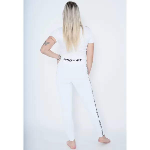  Dámské dlouhé legíny premium ALTISPORT VOJ/ALW021LEG01 BÍLÁ 