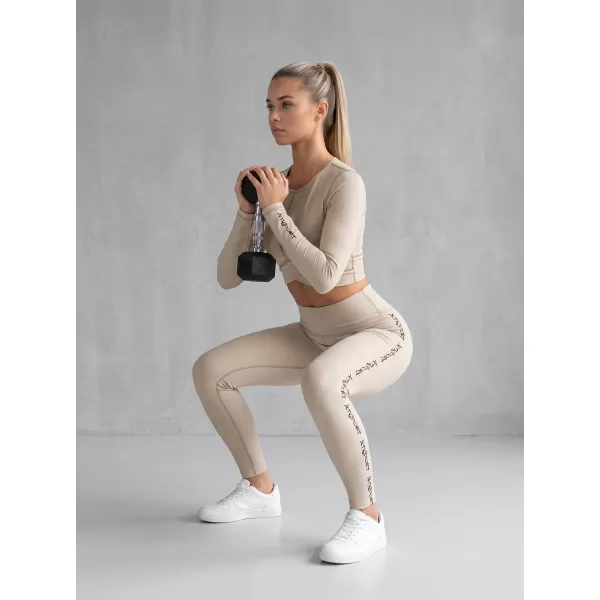  Dámské dlouhé legíny premium ALTISPORT VOJ/ALW021LEG01 HNĚDÁ 