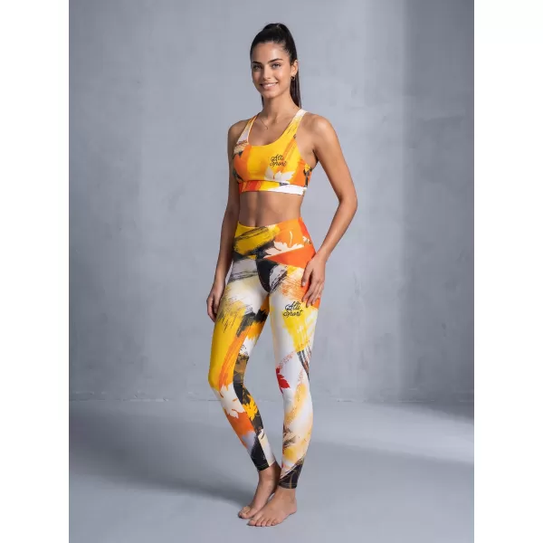  Dámské dlouhé legíny premium ALTISPORT VOJ/ALW019LEG01 ORANŽOVÁ 