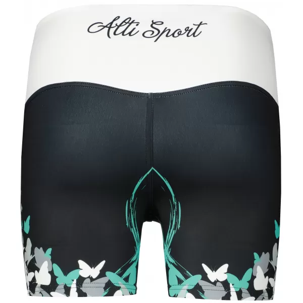  Dámské krátké legíny premium ALTISPORT VOJ/ALW022LEG03 ČERNÁ/TYRKYSOVÁ 