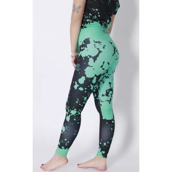  Dámské dlouhé legíny premium ALTISPORT VOJ/ALW012LEG01 ČERNÁ/TYRKYSOVÁ 