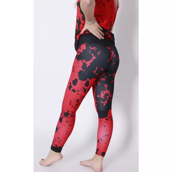  Dámské dlouhé legíny premium ALTISPORT VOJ/ALW012LEG01 ČERNÁ/ČERVENÁ 