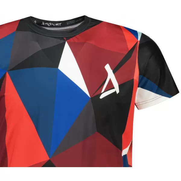  Pánské funkční triko premium plus ALTISPORT VOJ/ALM007TR02 NÁMOŘNÍ MODRÁ/ČERVENÁ 