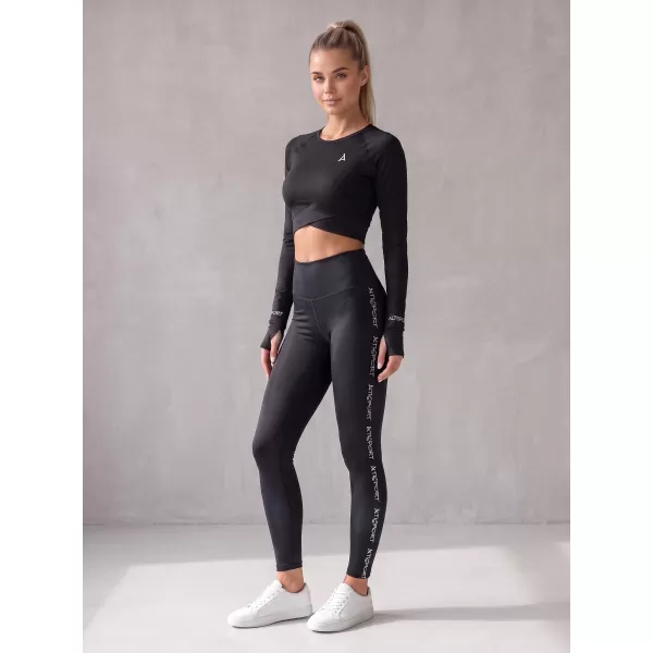  Dámské dlouhé legíny premium ALTISPORT VOJ/ALW021LEG01 ČERNÁ 