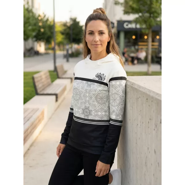  Dámská mikina premium ALTISPORT VOJ/ALW023MI01 ČERNOBÍLÁ 