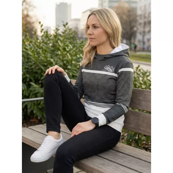  Dámská mikina premium ALTISPORT VOJ/ALW023MI01 ŠEDÁ 