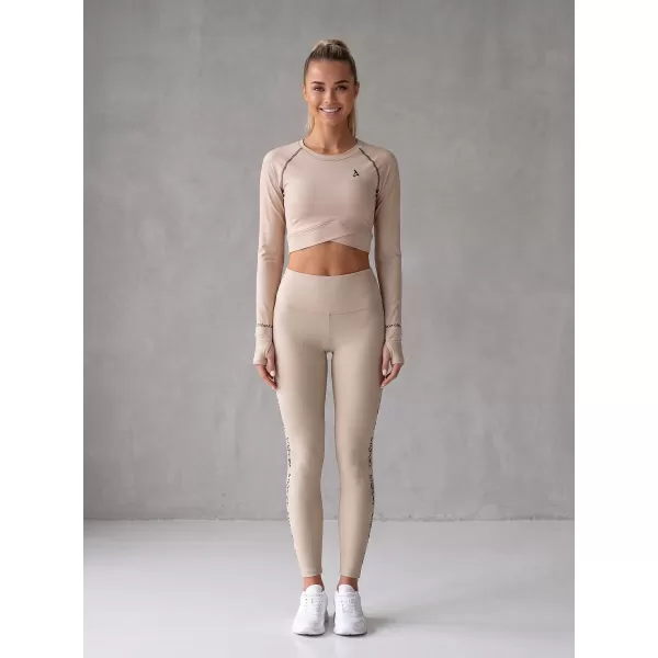  Dámské dlouhé legíny premium ALTISPORT VOJ/ALW021LEG01 HNĚDÁ 