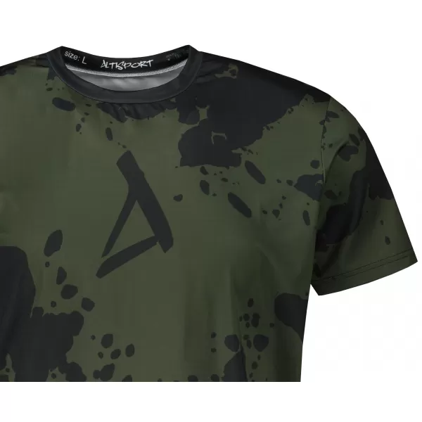  Pánské funkční triko premium plus ALTISPORT VOJ/ALM012TR02 ČERNÁ/ARMY 