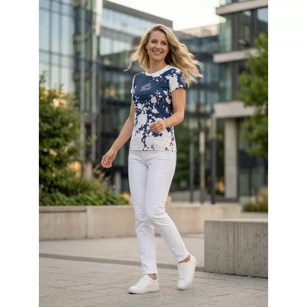  Dámské funkční triko premium ALTISPORT VOJ/ALW012TR01 BÍLÁ/MODRÁ 