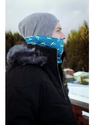 Nákrčník ALTISPORT VOJ/ALU013NAK01 PETROLEJOVÁ/ŽLUTÁ