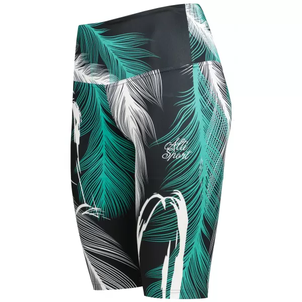  Dámské legíny nad kolena premium ALTISPORT VOJ/ALW001LEG02 ČERNÁ/TYRKYSOVÁ 