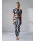 Dámské dlouhé legíny premium ALTISPORT VOJ/ALW001LEG01 ČERNÁ/ŠEDÁ