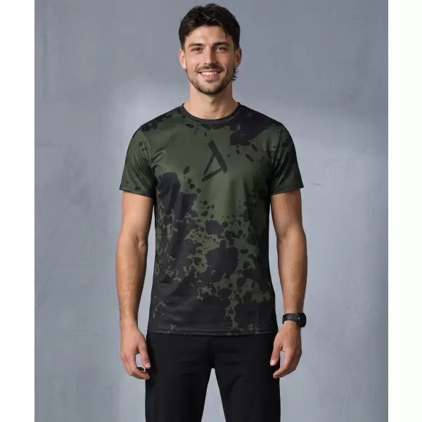  Pánské funkční triko premium plus ALTISPORT VOJ/ALM012TR02 ČERNÁ/ARMY 