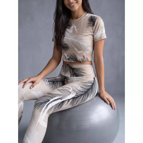  Dámské dlouhé legíny premium ALTISPORT VOJ/ALW001LEG01 HNĚDÁ 