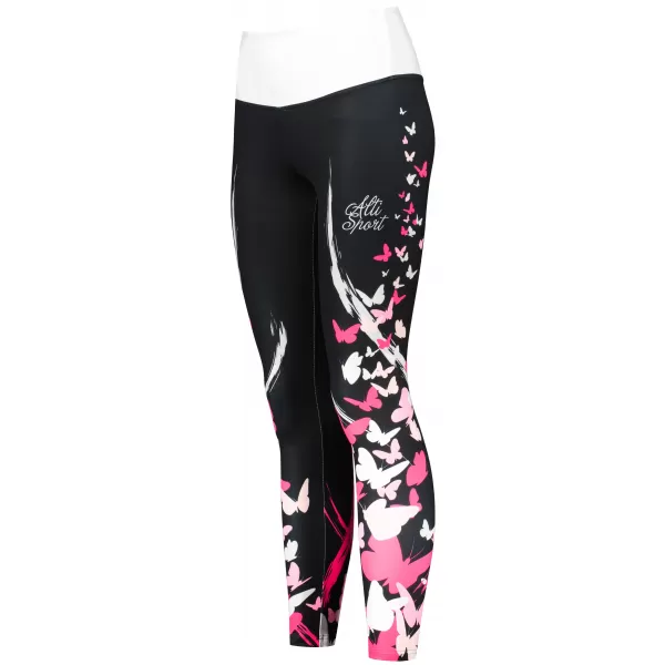  Dámské dlouhé legíny premium ALTISPORT VOJ/ALW022LEG01 ČERNORŮŽOVÁ 