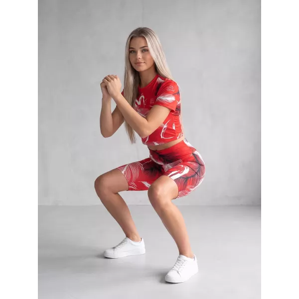  Dámské legíny nad kolena premium ALTISPORT VOJ/ALW001LEG02 ČERVENÁ 