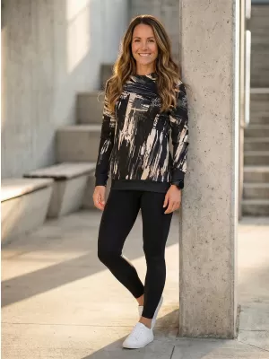 Dámská funkční mikina premium ALTISPORT VOJ/ALW010MI01 ČERNOHNĚDÁ