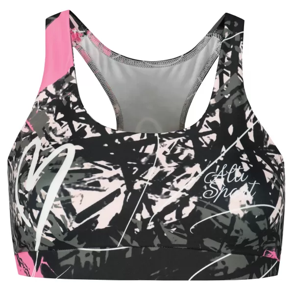  Dámská sportovní podprsenka premium ALTISPORT VOJ/ALW018POD01 ČERNORŮŽOVÁ 