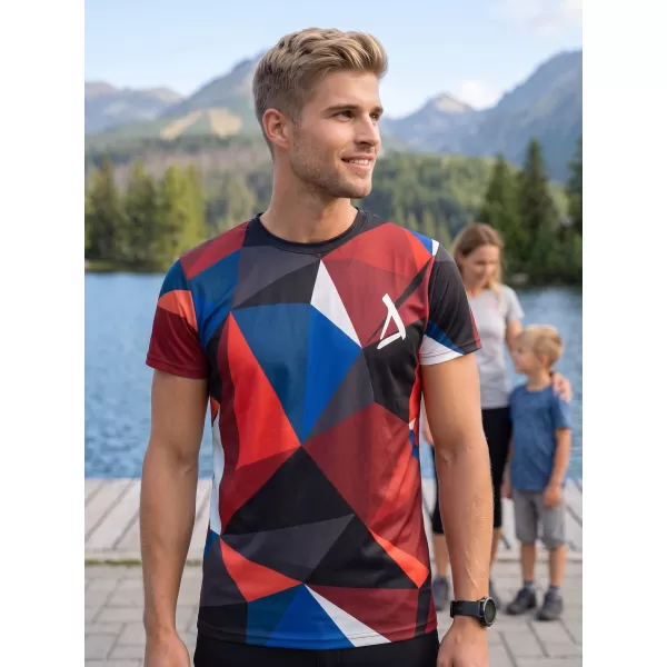  Pánské funkční triko premium plus ALTISPORT VOJ/ALM007TR02 NÁMOŘNÍ MODRÁ/ČERVENÁ 