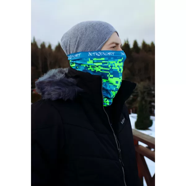  Nákrčník ALTISPORT VOJ/ALU011NAK01 PETROLEJOVÁ/ŽLUTÁ 