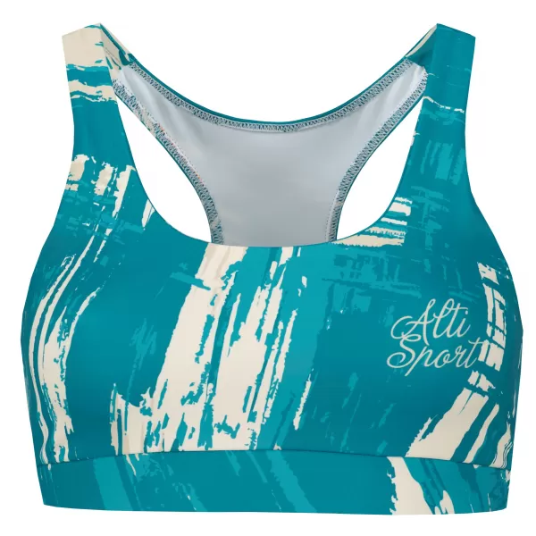  Dámská sportovní podprsenka premium ALTISPORT VOJ/ALW010POD01 PETROLEJOVÁ/HNĚDÁ 