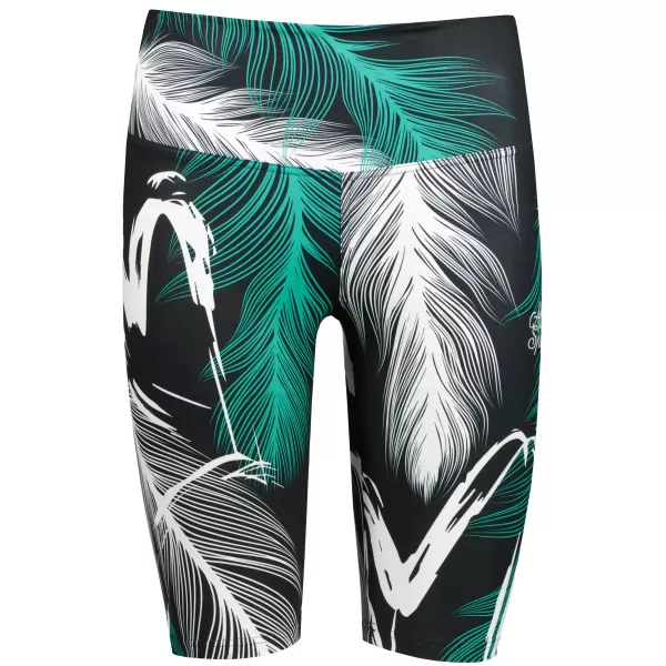  Dámské legíny nad kolena premium ALTISPORT VOJ/ALW001LEG02 ČERNÁ/TYRKYSOVÁ 