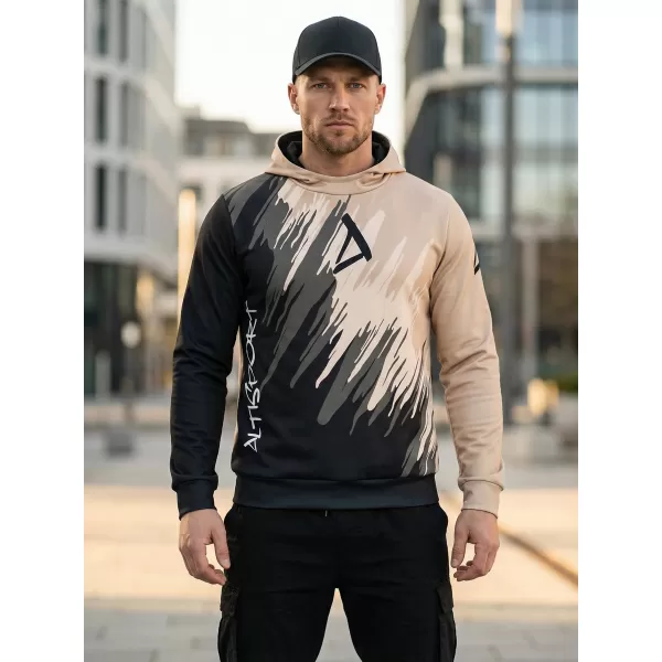  Pánská funkční mikina premium ALTISPORT VOJ/ALM006MI01 ČERNOHNĚDÁ 