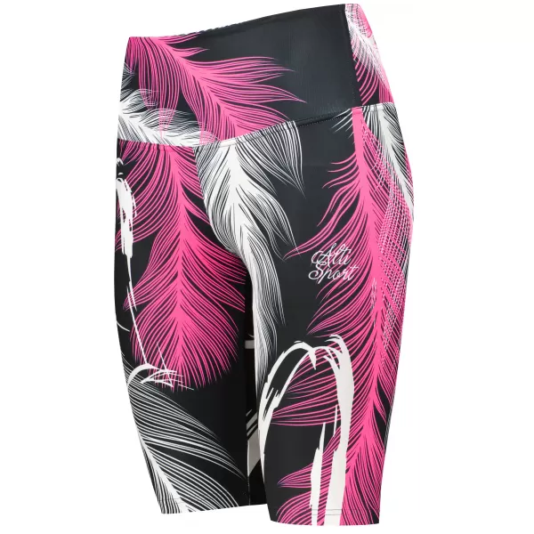  Dámské legíny nad kolena premium ALTISPORT VOJ/ALW001LEG02 ČERNÁ/RŮŽOVÁ 