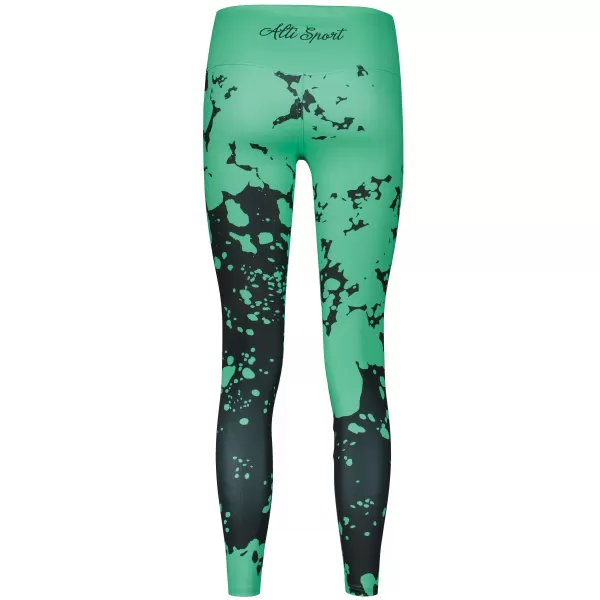  Dámské dlouhé legíny premium ALTISPORT VOJ/ALW012LEG01 ČERNÁ/TYRKYSOVÁ 