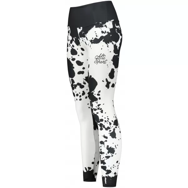  Dámské dlouhé legíny premium ALTISPORT VOJ/ALW012LEG01 ČERNÁ/BÍLÁ 
