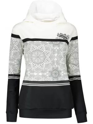 Dámská mikina premium ALTISPORT VOJ/ALW023MI01 ČERNOBÍLÁ