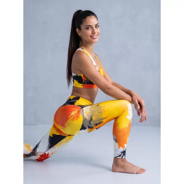  Dámské dlouhé legíny premium ALTISPORT VOJ/ALW019LEG01 ORANŽOVÁ 