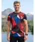 Pánské funkční triko premium plus ALTISPORT VOJ/ALM007TR02 NÁMOŘNÍ MODRÁ/ČERVENÁ