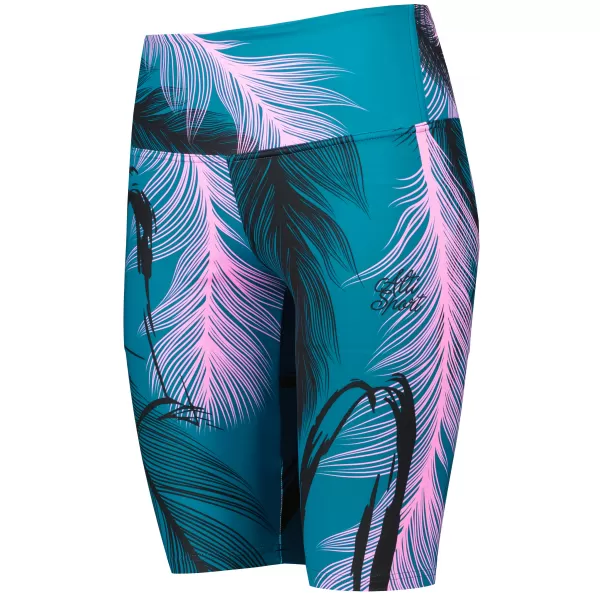  Dámské legíny nad kolena premium ALTISPORT VOJ/ALW001LEG02 PETROLEJOVÁ/SVĚTLE RŮŽOVÁ 