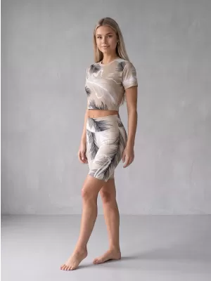 Dámské legíny nad kolena premium ALTISPORT VOJ/ALW001LEG02 HNĚDÁ
