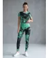 Dámské dlouhé legíny premium ALTISPORT VOJ/ALW012LEG01 ČERNÁ/TYRKYSOVÁ