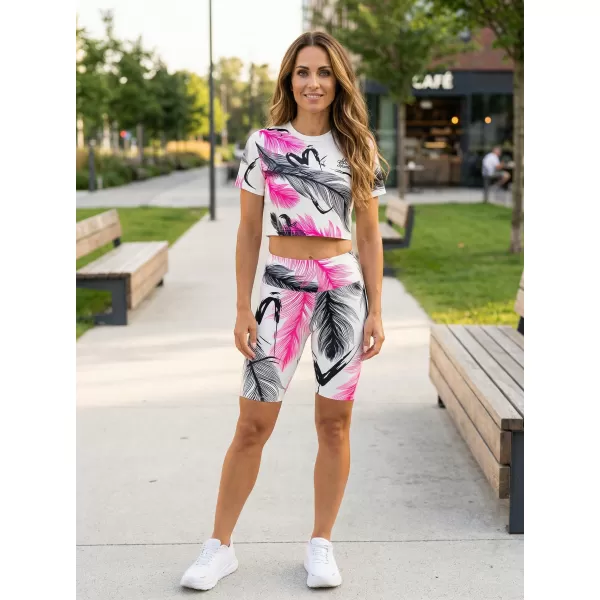  Dámské legíny nad kolena premium ALTISPORT VOJ/ALW001LEG02 BÍLORŮŽOVÁ 