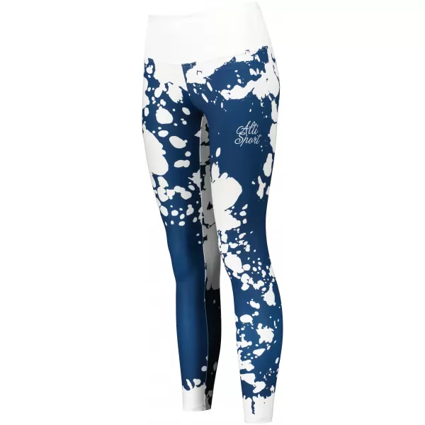  Dámské dlouhé legíny premium ALTISPORT VOJ/ALW012LEG01 BÍLÁ/MODRÁ 