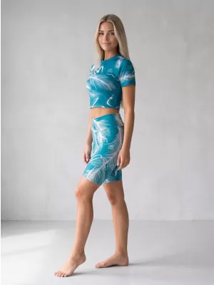 Dámské legíny nad kolena premium ALTISPORT VOJ/ALW001LEG02 EMERALD