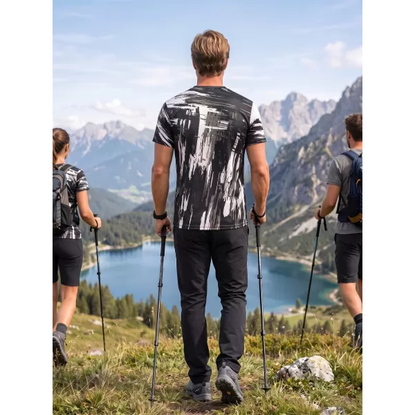  Pánské funkční triko premium ALTISPORT VOJ/ALM010TR01 ČERNOBÍLÁ 