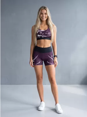 Dámské krátké legíny premium ALTISPORT VOJ/ALW022LEG03 FIALOVÁ
