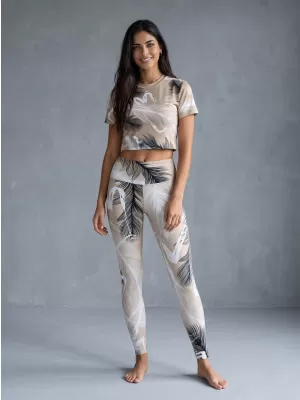 Dámské dlouhé legíny premium ALTISPORT VOJ/ALW001LEG01 HNĚDÁ