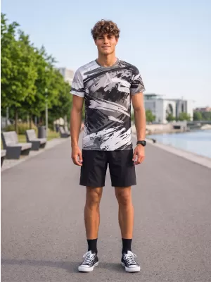 Pánské funkční triko premium ALTISPORT VOJ/ALM014TR01 ČERNOŠEDÁ